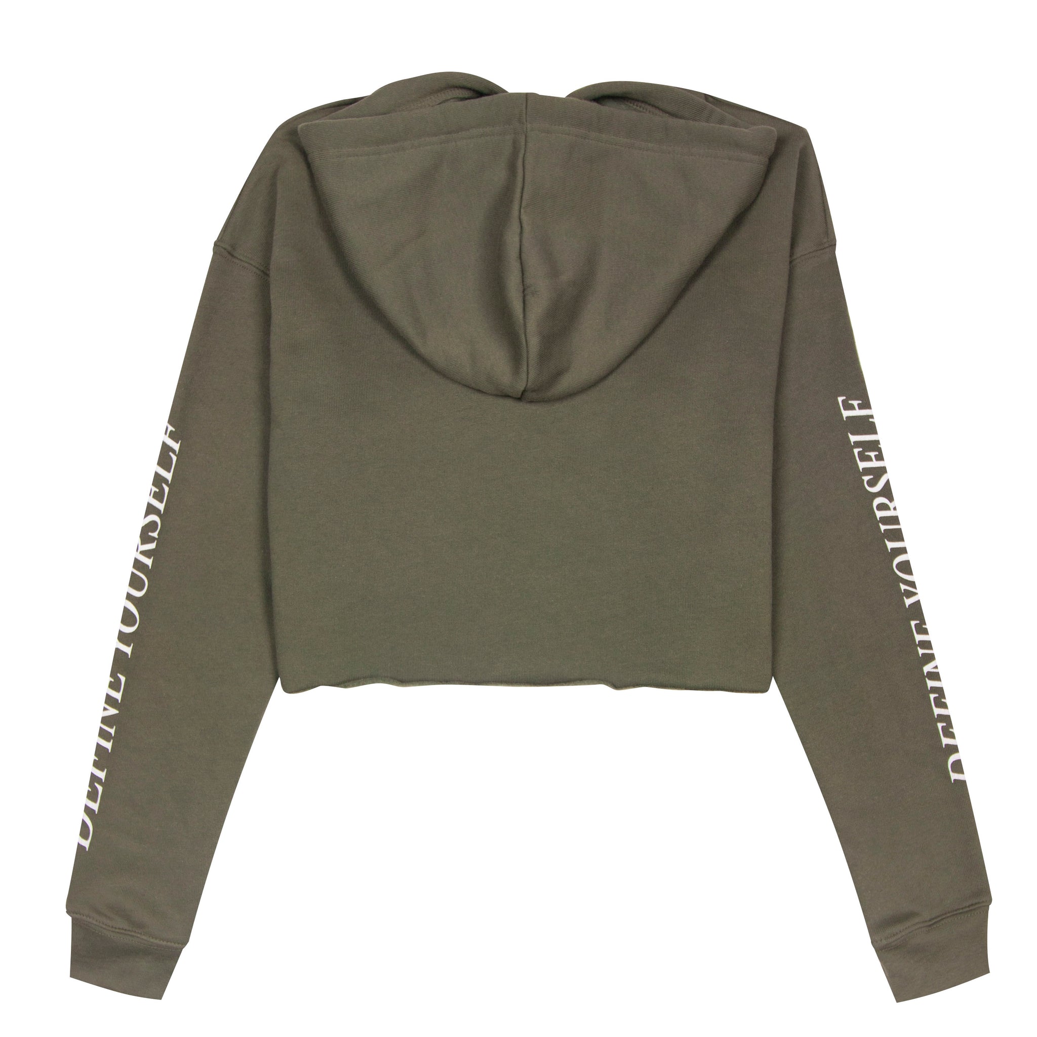 Outre Websters Women's olive crop top hoodie 