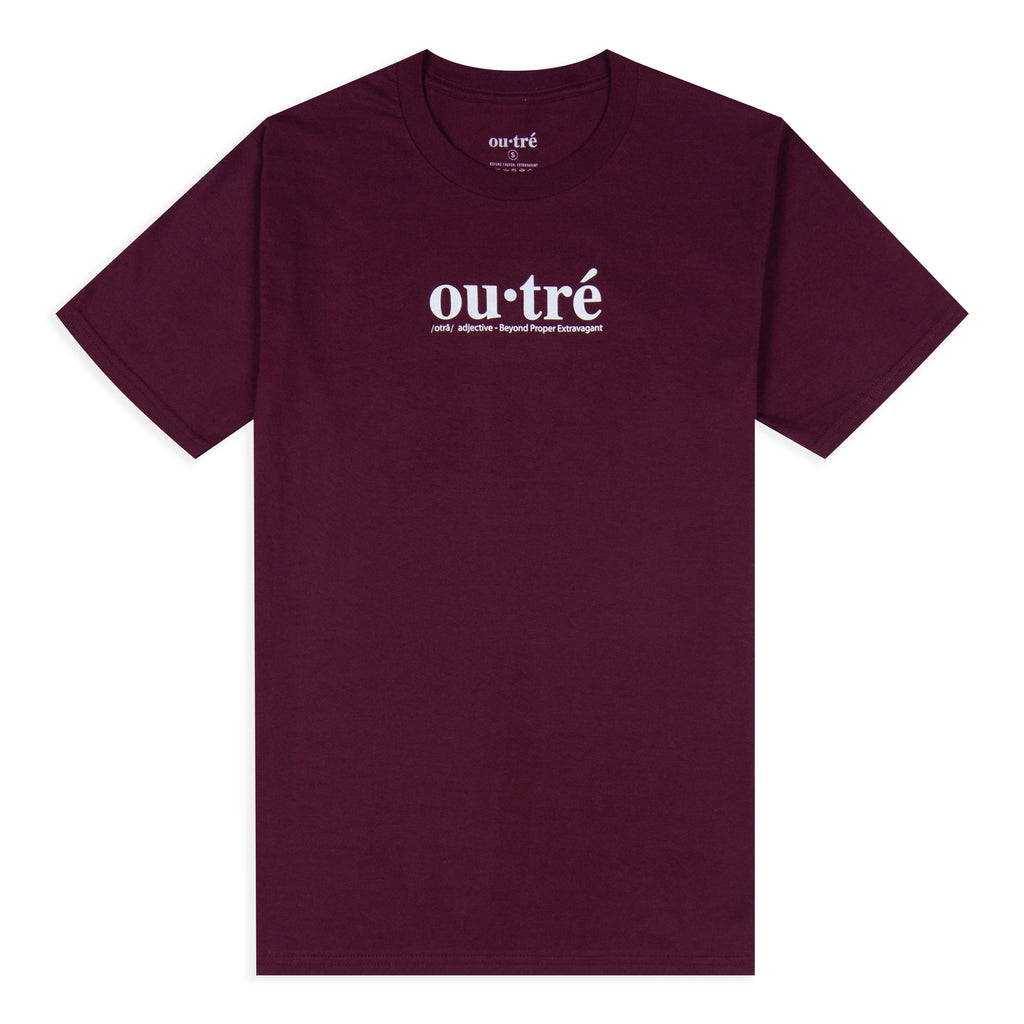 Outre webster burgundy blue short sleeve shirt